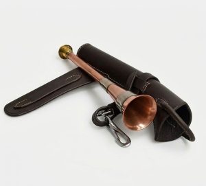 Fox hunting Horn with leather cover